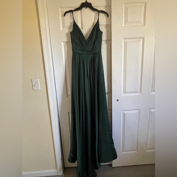 Strappy Back Satin Ballgown - Picture 13 of 15